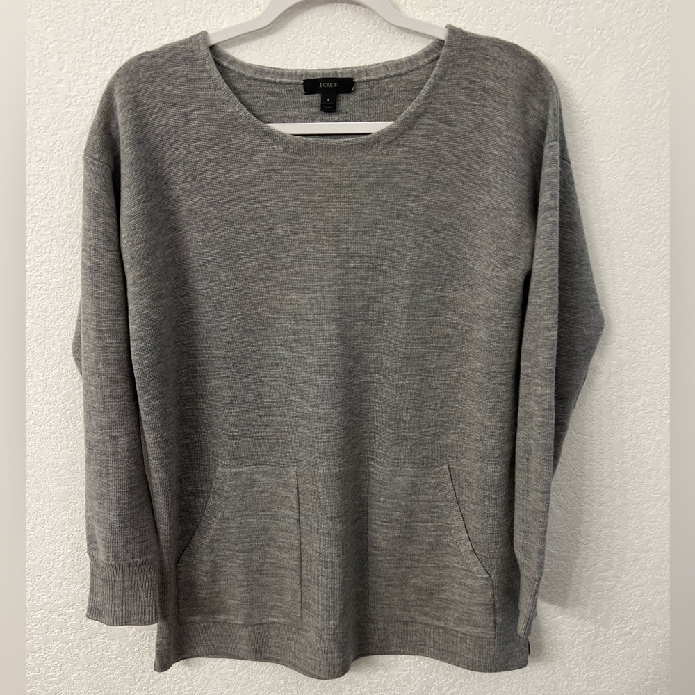 J Crew pocket front merino wool sweater womens size small